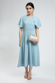 Cape-Style detail Longline Dress