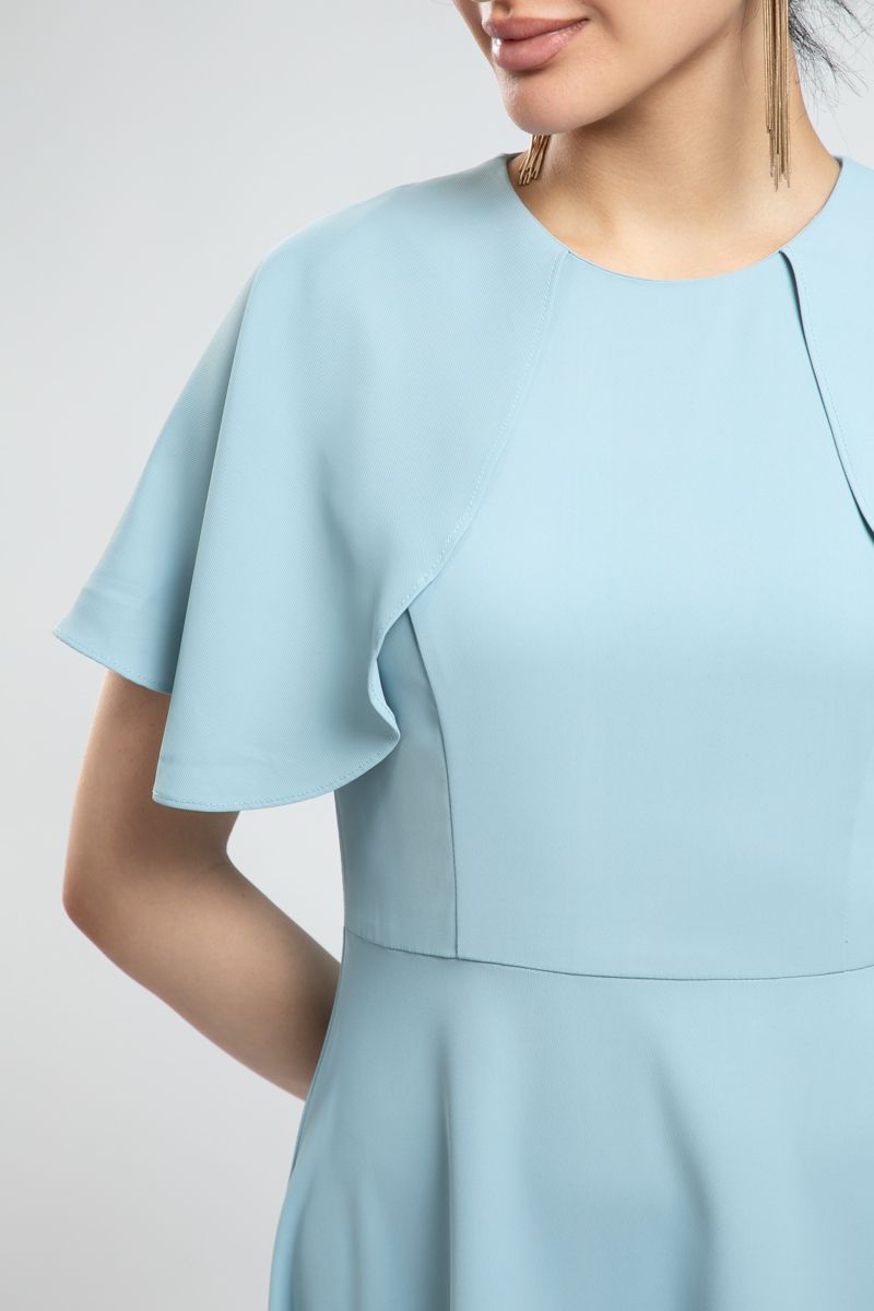 Cape-Style detail Longline Dress