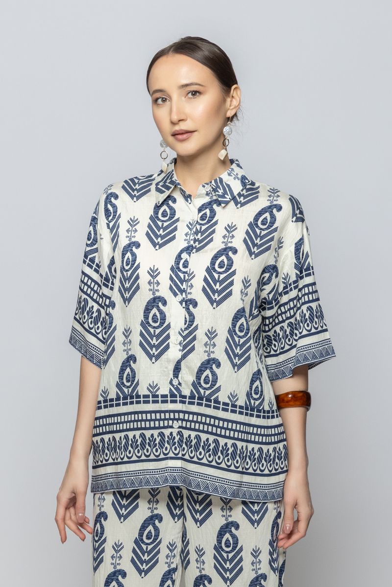 Women Short Flowy Sleeves Summer Shirt