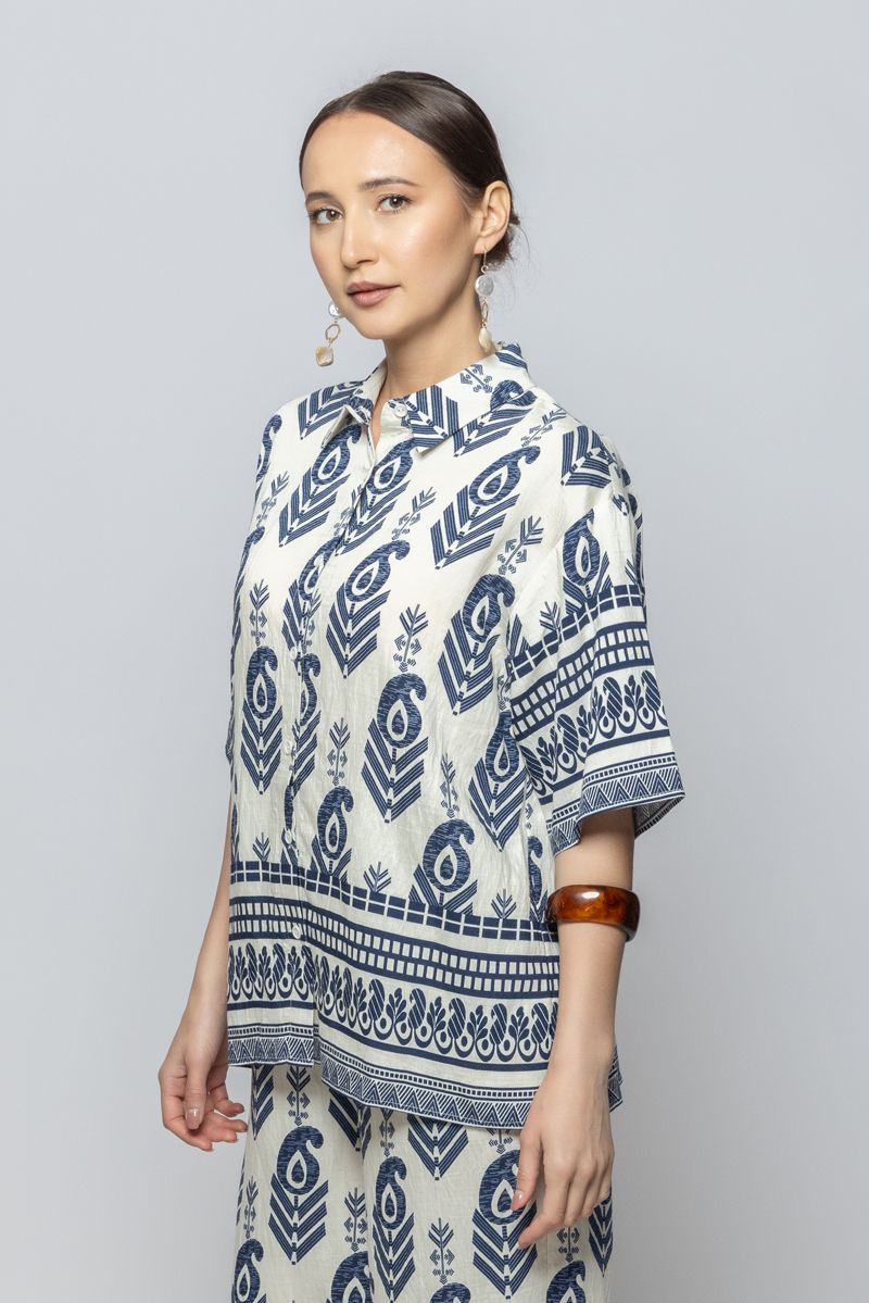 Women Short Flowy Sleeves Summer Shirt