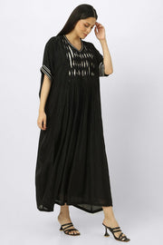 women jalabiya dress with metallic details