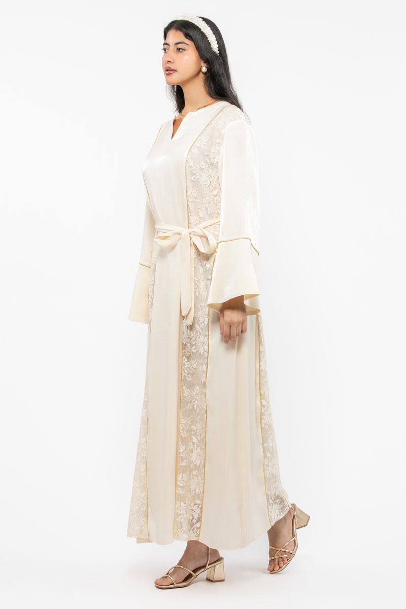 women maxi dress with dantel details