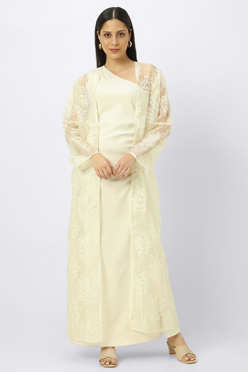 women dress with embroidery chiffon abaya
