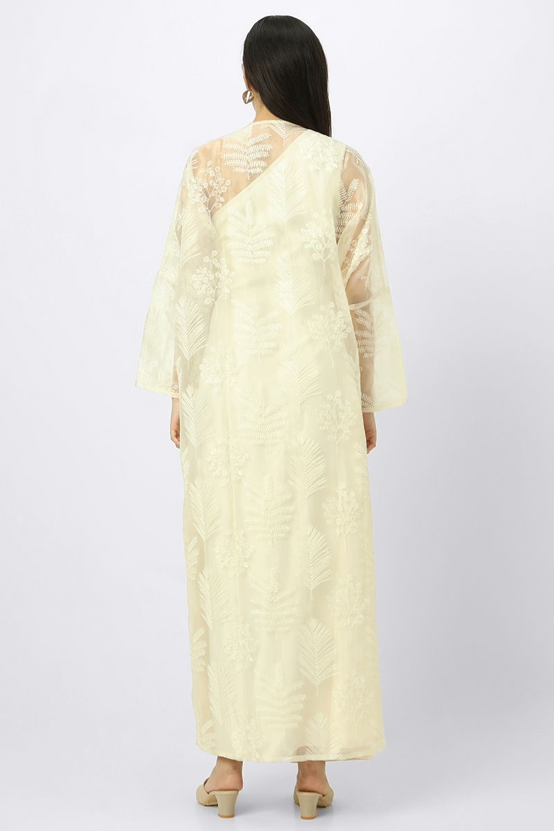 women dress with embroidery chiffon abaya
