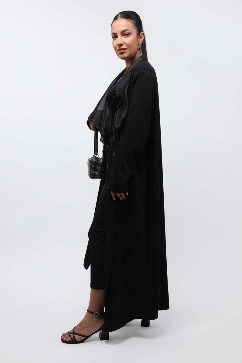 عباية نسائية بتفاصيل أورغانزا