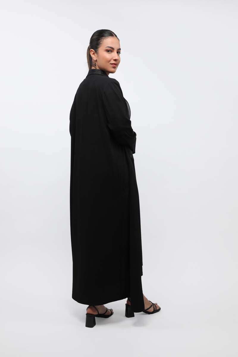 عباية نسائية بتفاصيل أورغانزا