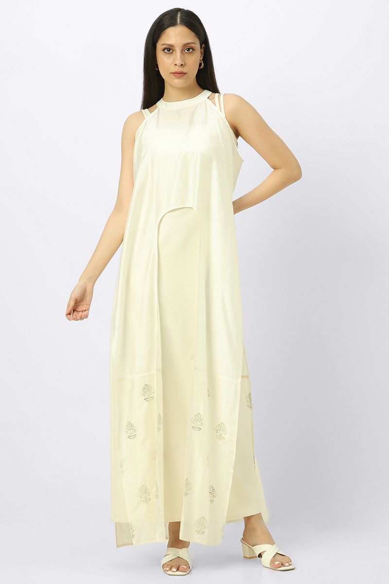 layered women dress with sequin