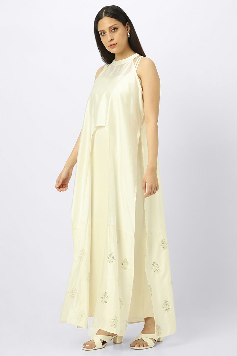 layered women dress with sequin