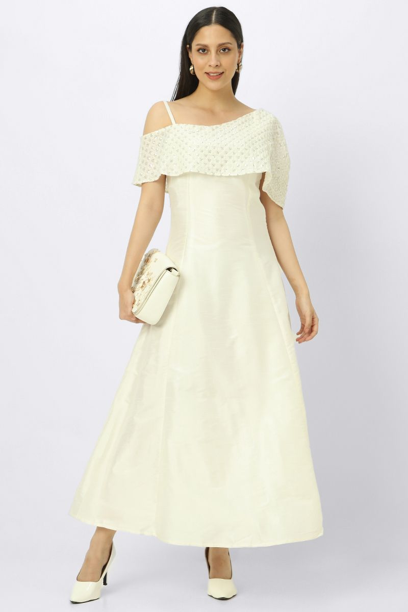 off-shoulder women dress with sequin