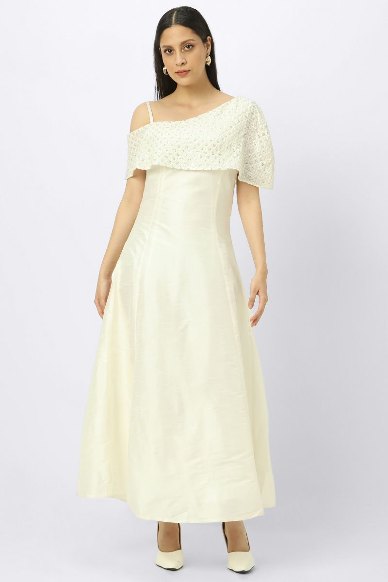 off-shoulder women dress with sequin