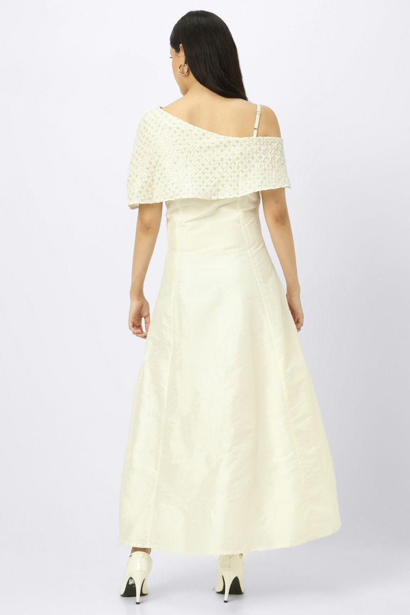 off-shoulder women dress with sequin