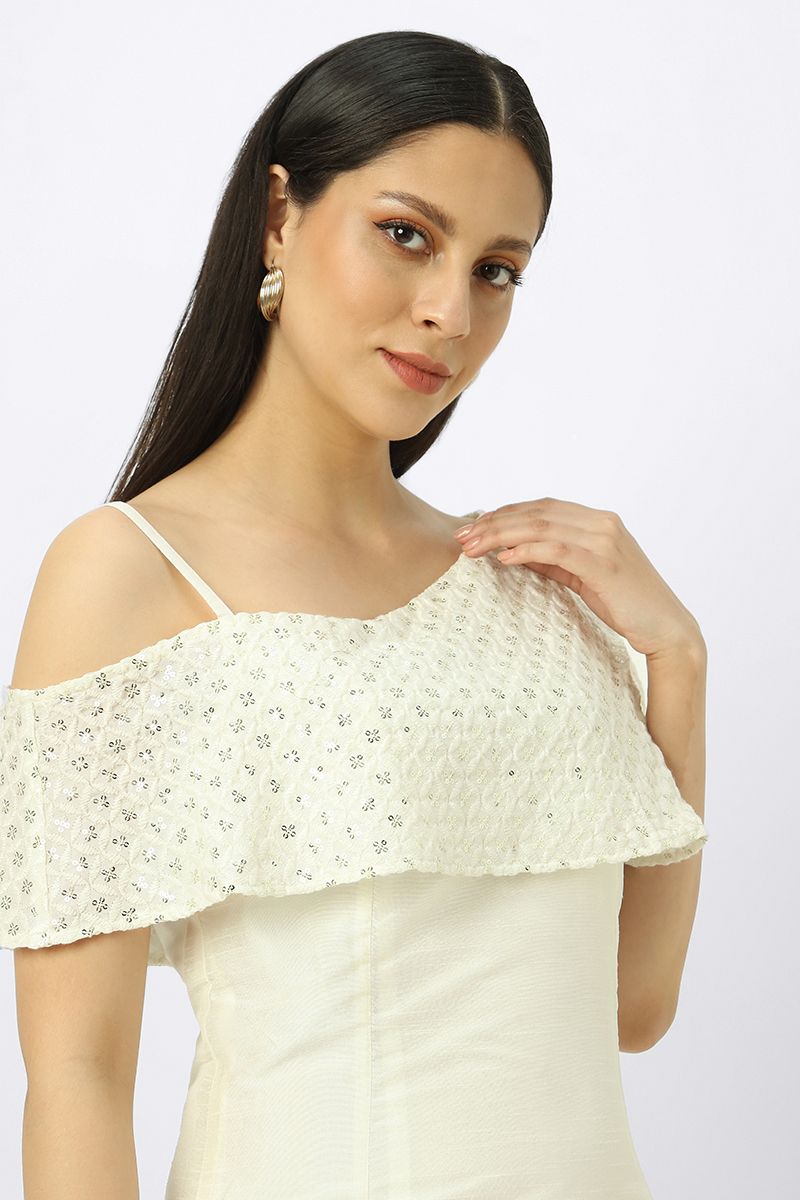 off-shoulder women dress with sequin