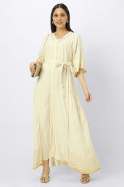 maxi women dress with arabisque prints