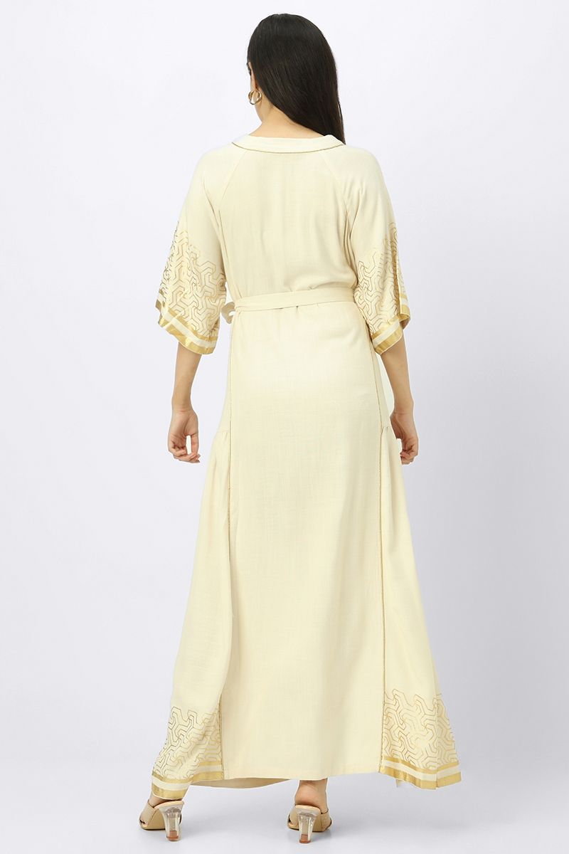 maxi women dress with arabisque prints