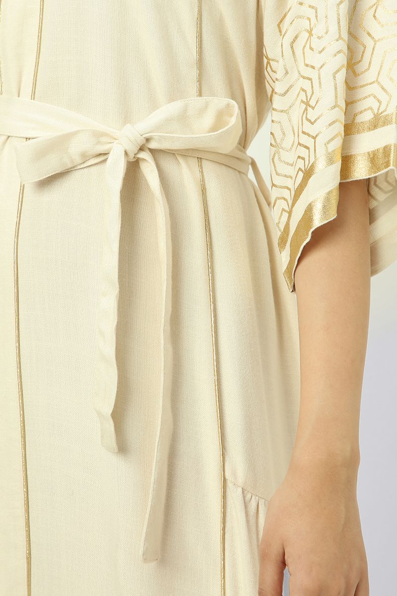 maxi women dress with arabisque prints