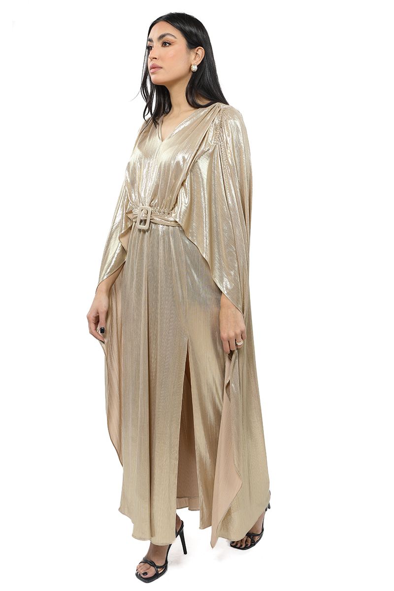 فستان نسائي ماكسي بطبقة كيب