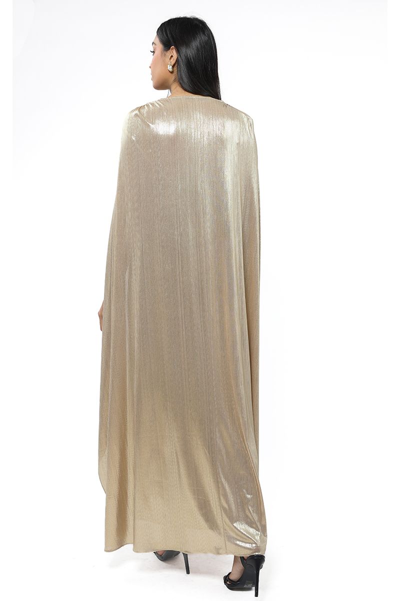 فستان نسائي ماكسي بطبقة كيب