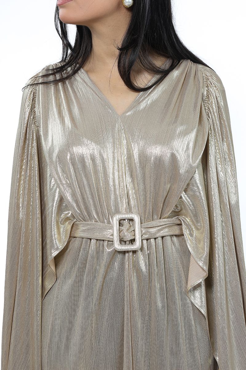 فستان نسائي ماكسي بطبقة كيب