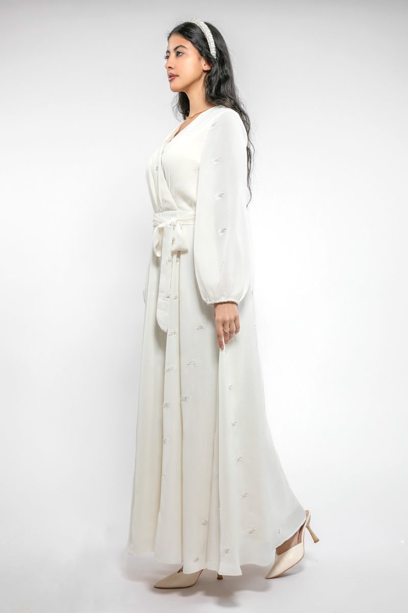 maxi women dress with embroidery and sequin