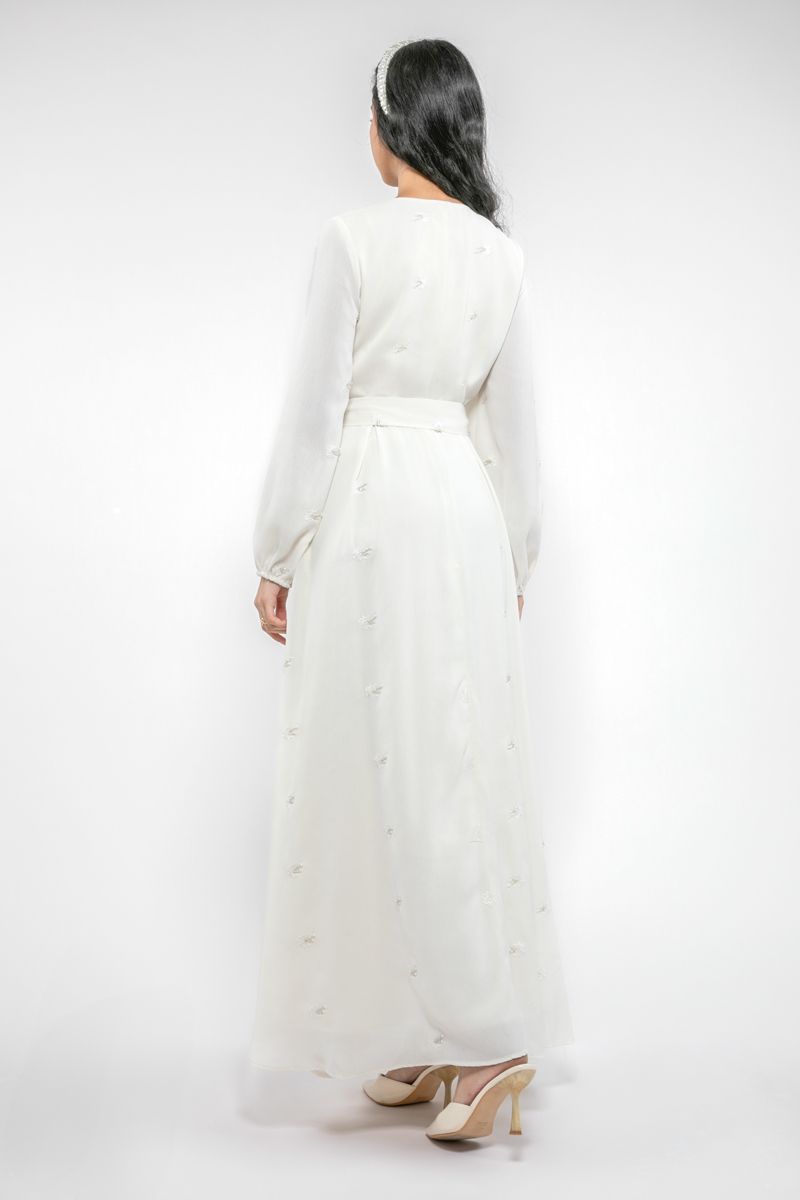 maxi women dress with embroidery and sequin