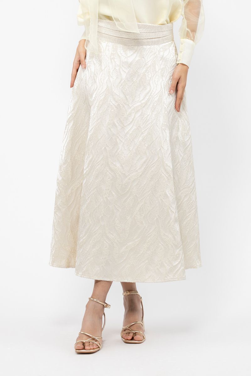 tone on tone textured women skirt