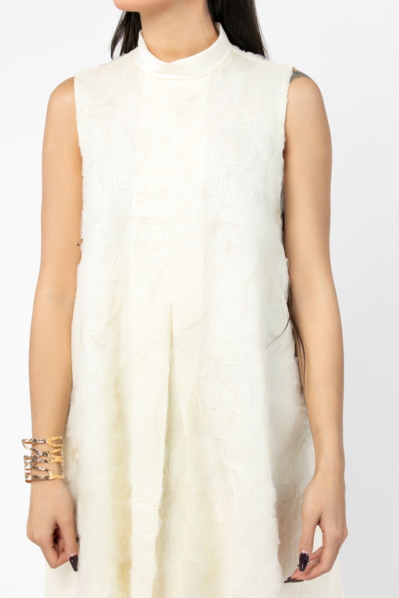 women dress with bulky embroidery