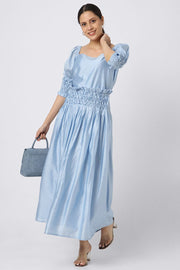 longline women skirt with geometric folds