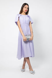 longline women dress with back cape