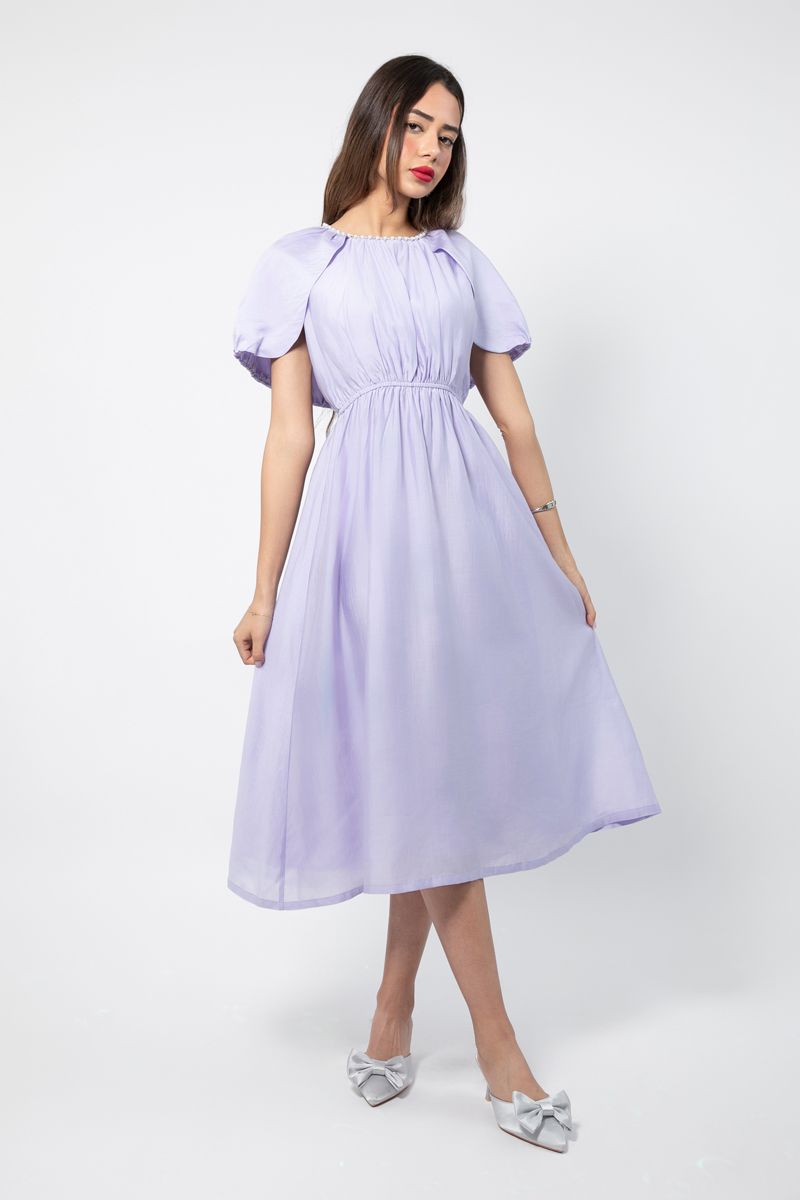 longline women dress with back cape