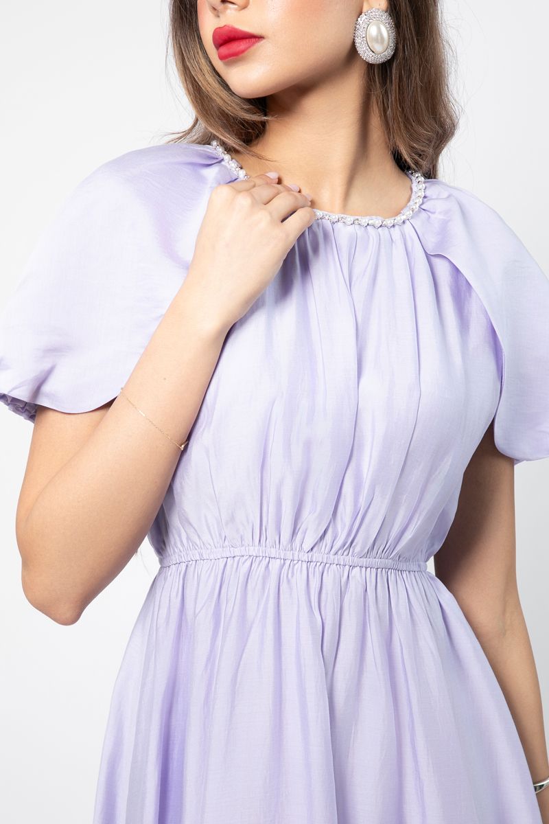 longline women dress with back cape