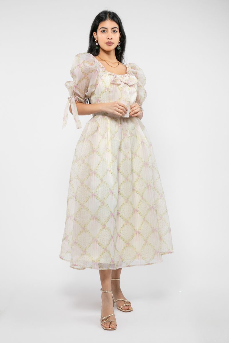 floral printed longline women dress