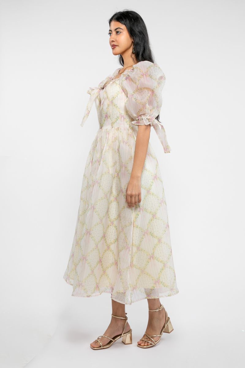 floral printed longline women dress