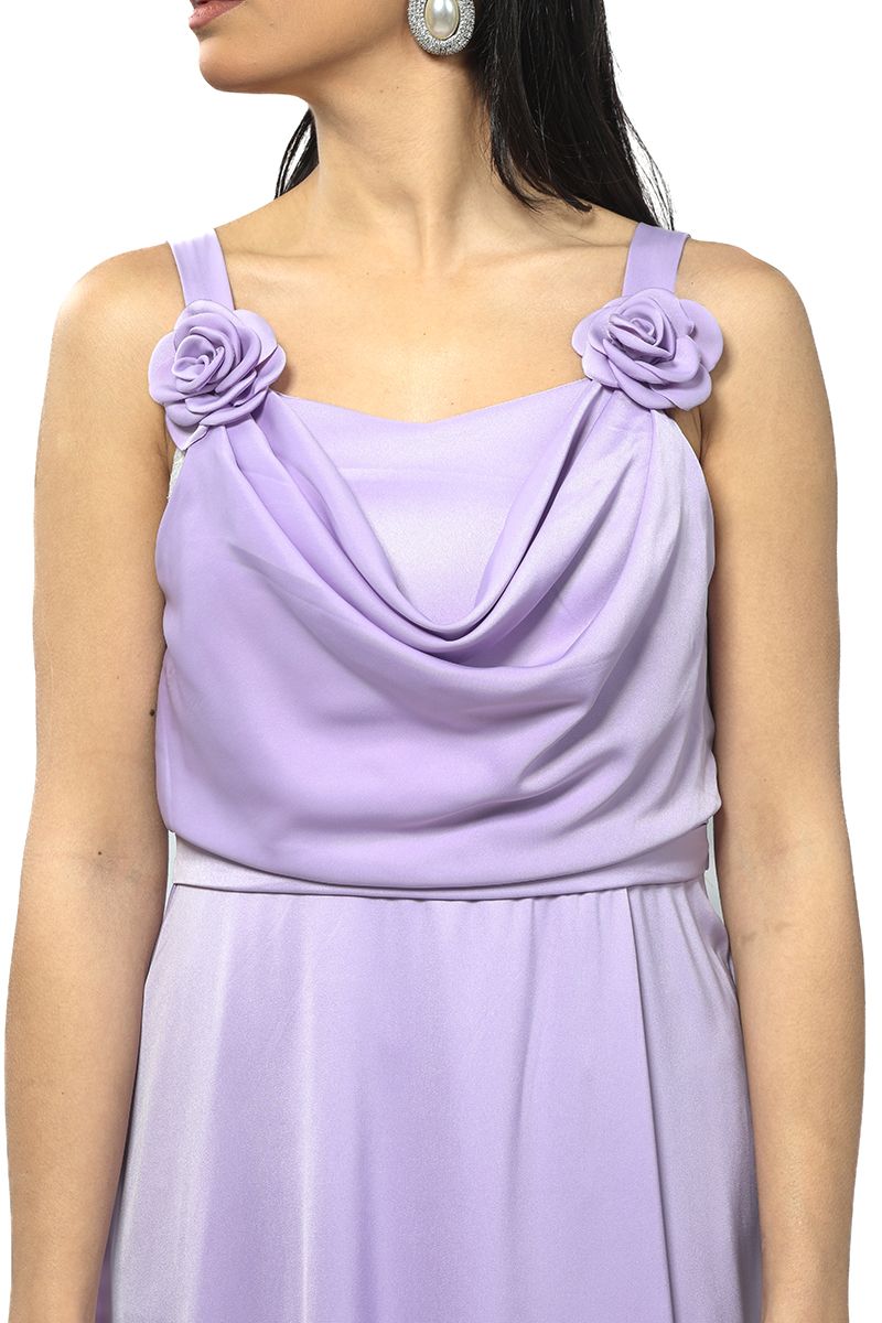 solid colored sleeveless maxi women dress