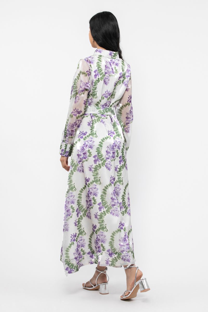 maxi women dress with floral pattern