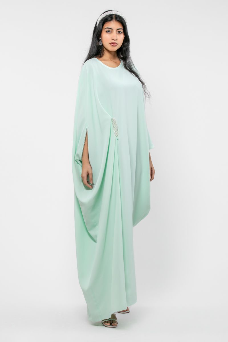 women maxi dress with rhinestones