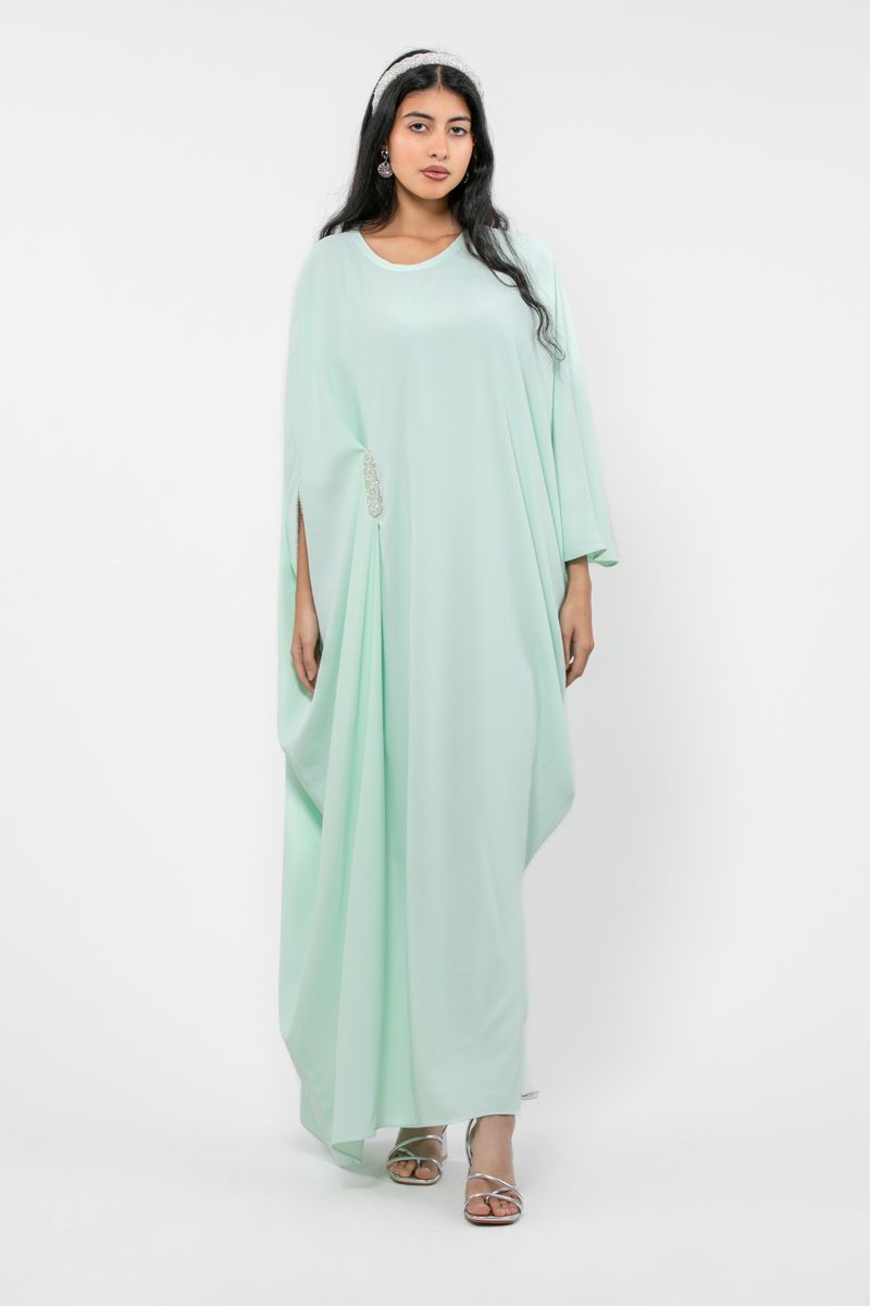 women maxi dress with rhinestones