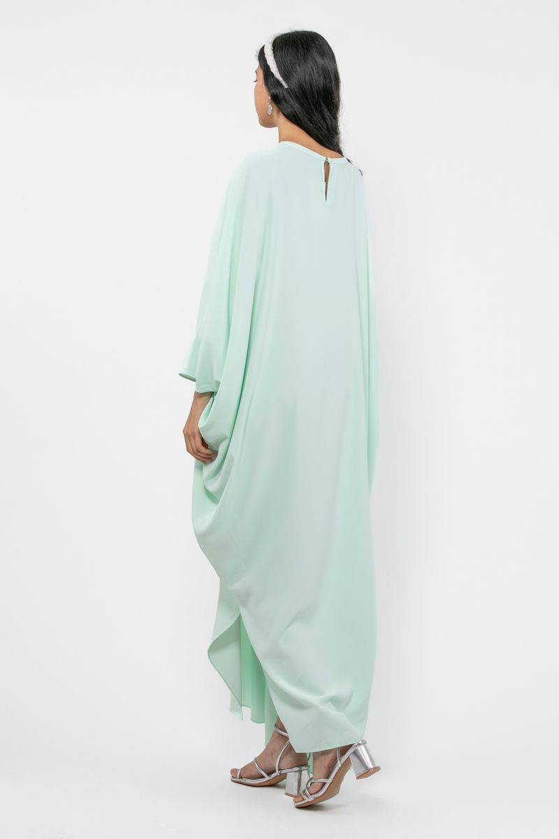 women maxi dress with rhinestones