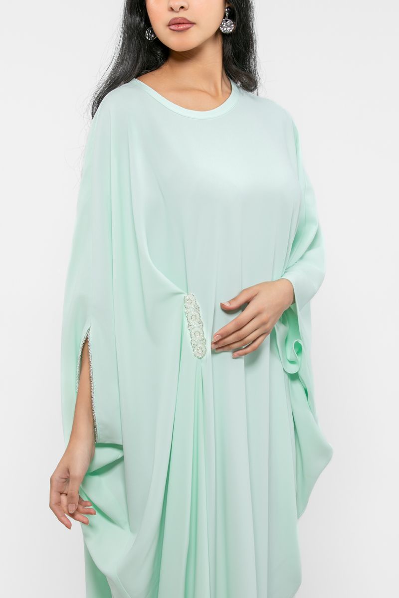 women maxi dress with rhinestones