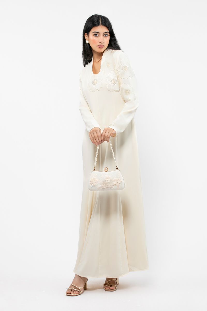 فستان نسائي ماكسي بورود مطرزة