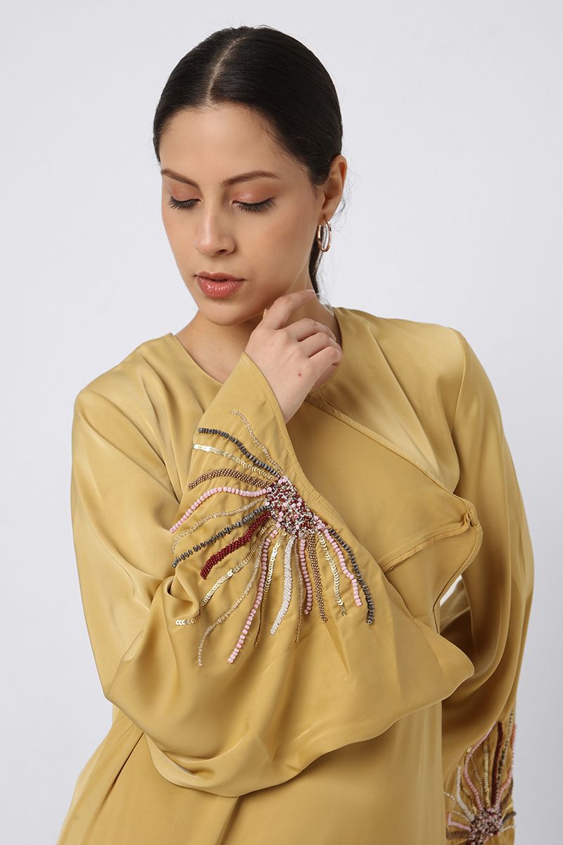 maxi women dress with beads and sequin