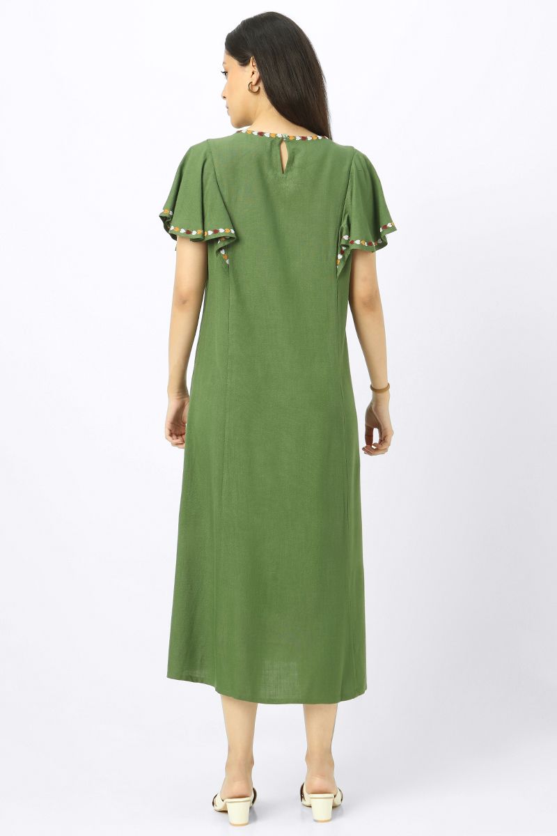 women dress with embroidery