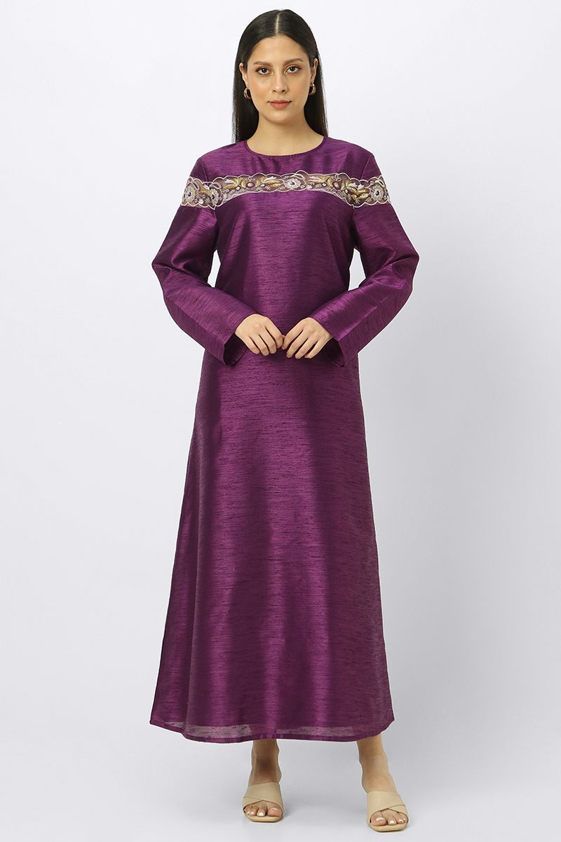 maxi women dress with embroidery