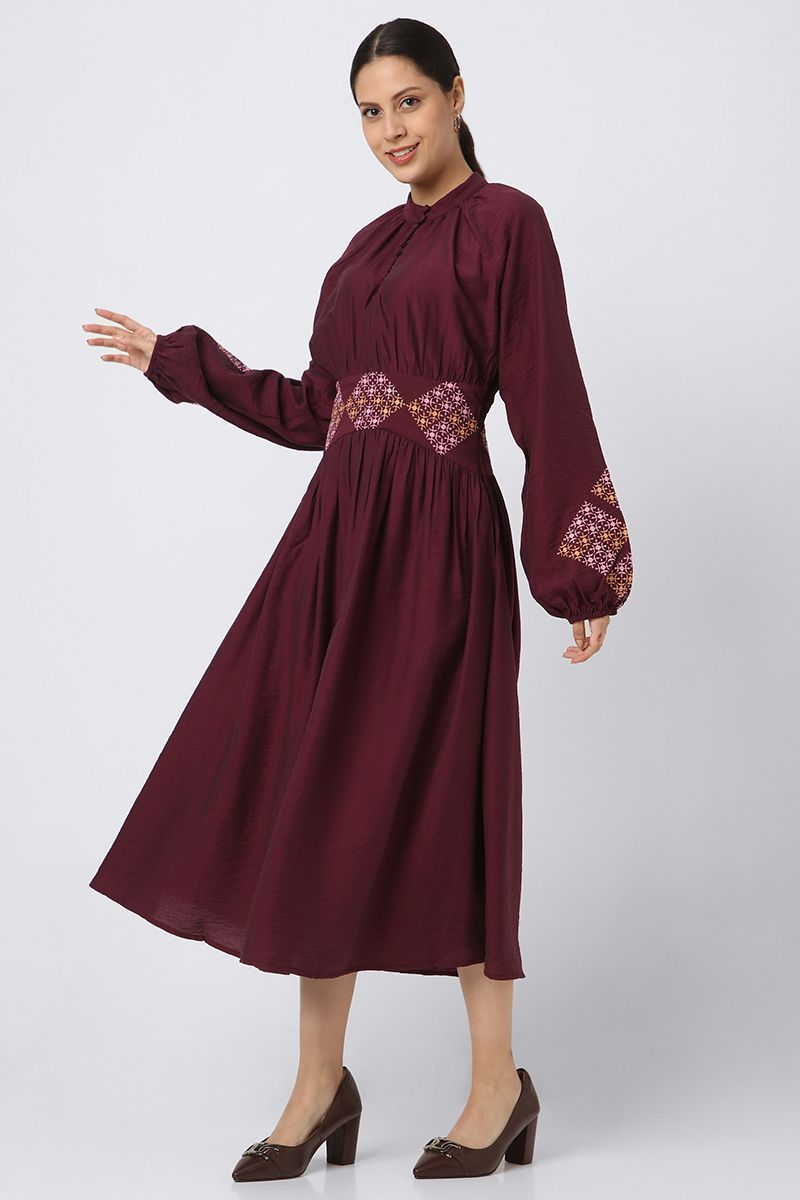 women dress with embroidery