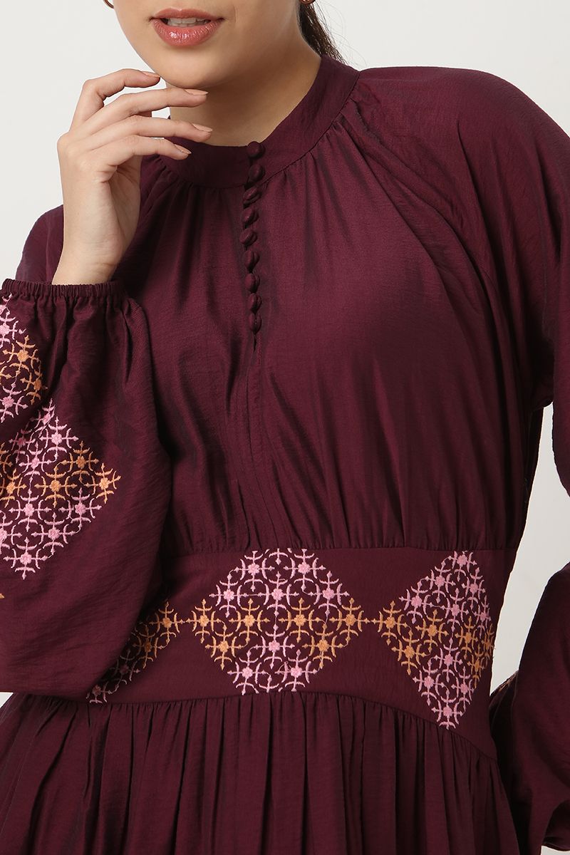 women dress with embroidery
