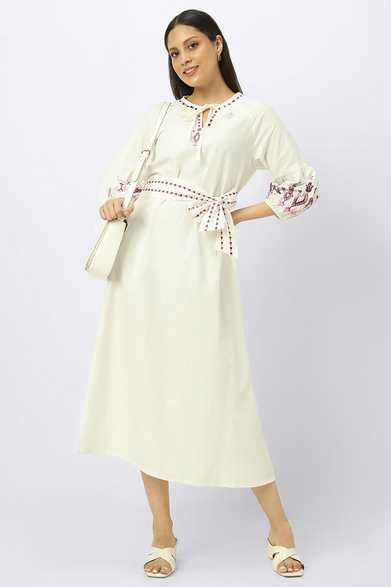 women dress with embroidery