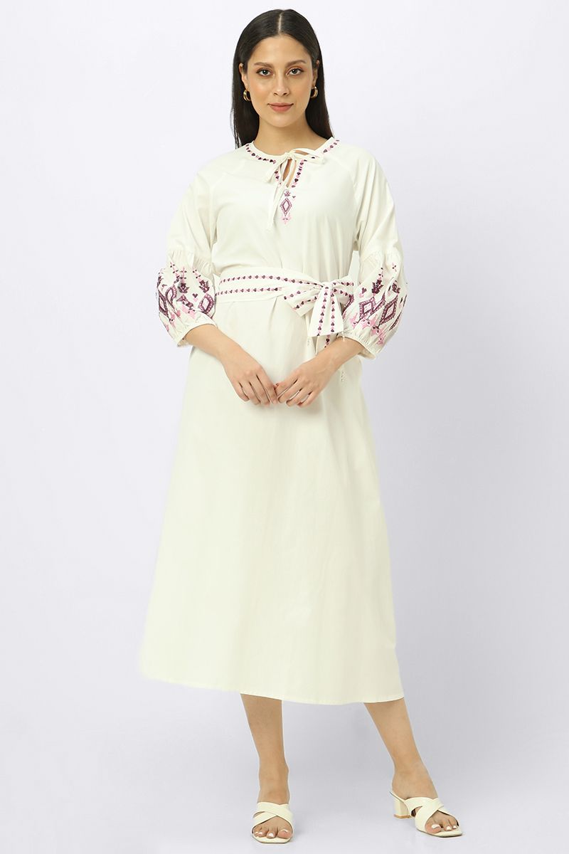 women dress with embroidery