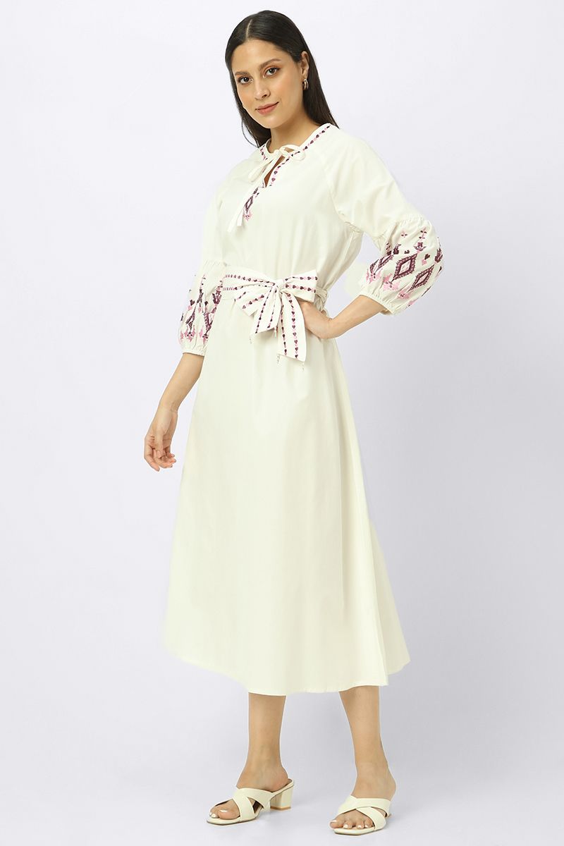 women dress with embroidery