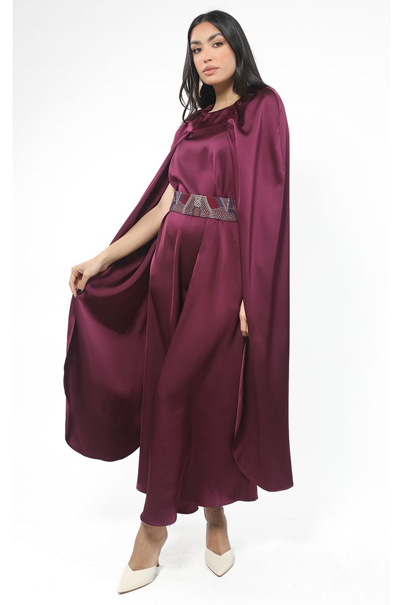 maxi women dress with over cape