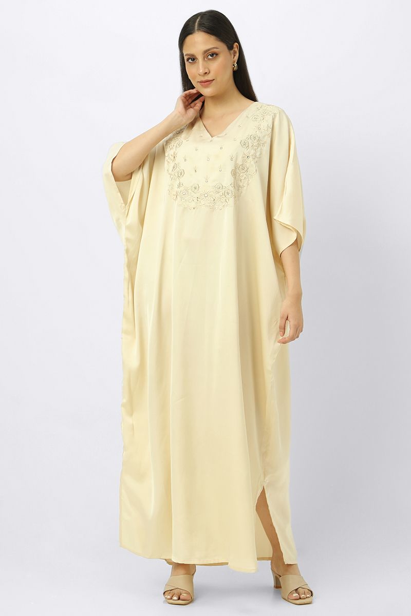 women jalabiya dress with embroidery