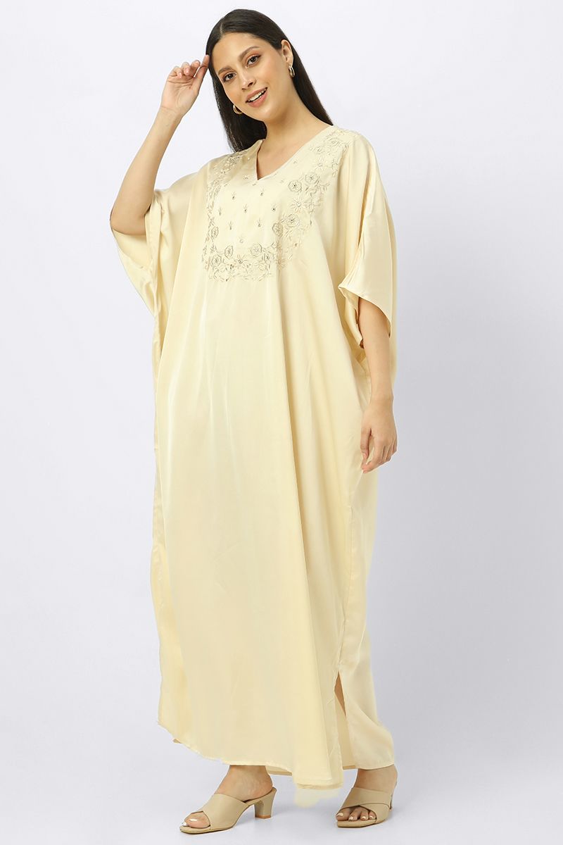 women jalabiya dress with embroidery